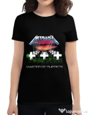 Tricou ADLER dama Master of puppets Negru 