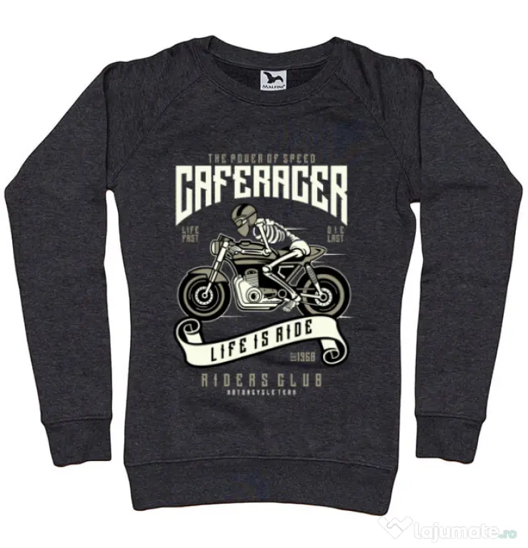 Bluza ADLER dama Speed of Caferacer Negru melanj