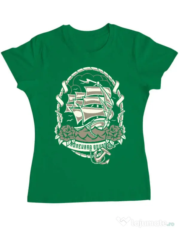 Tricou ADLER dama Ship Verde mediu