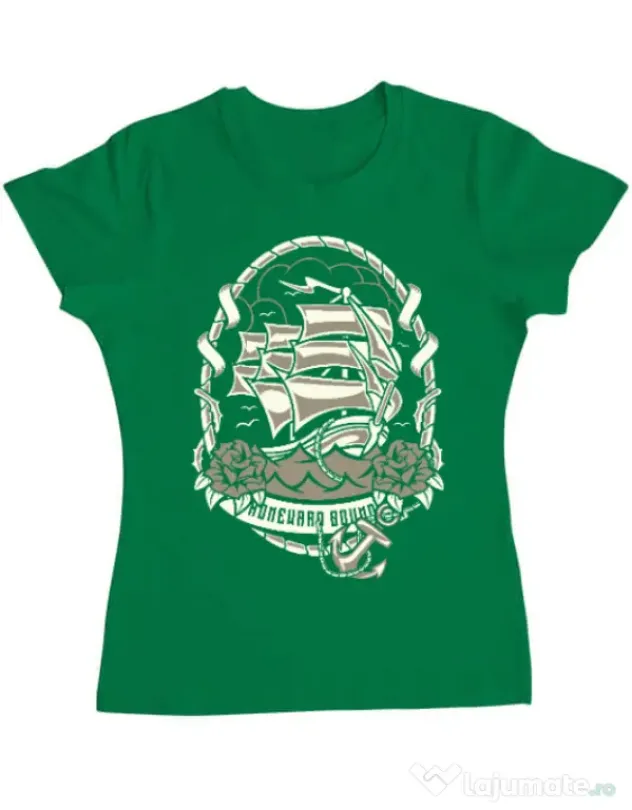 Tricou ADLER dama Ship Verde mediu
