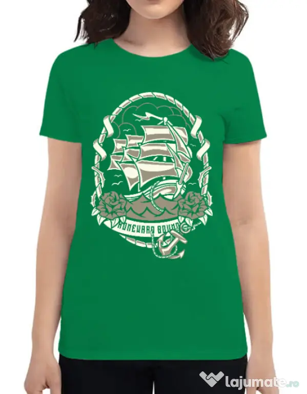 Tricou ADLER dama Ship Verde mediu