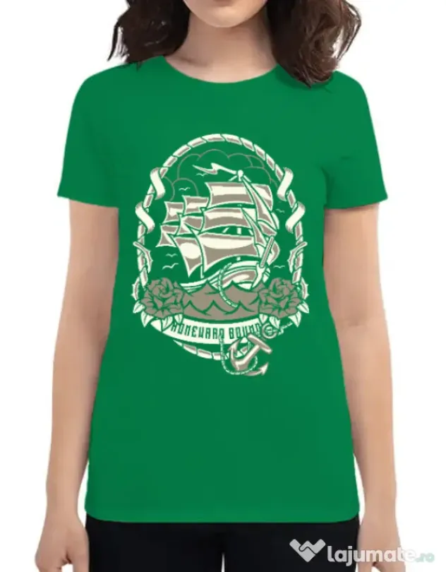 Tricou ADLER dama Ship Verde mediu