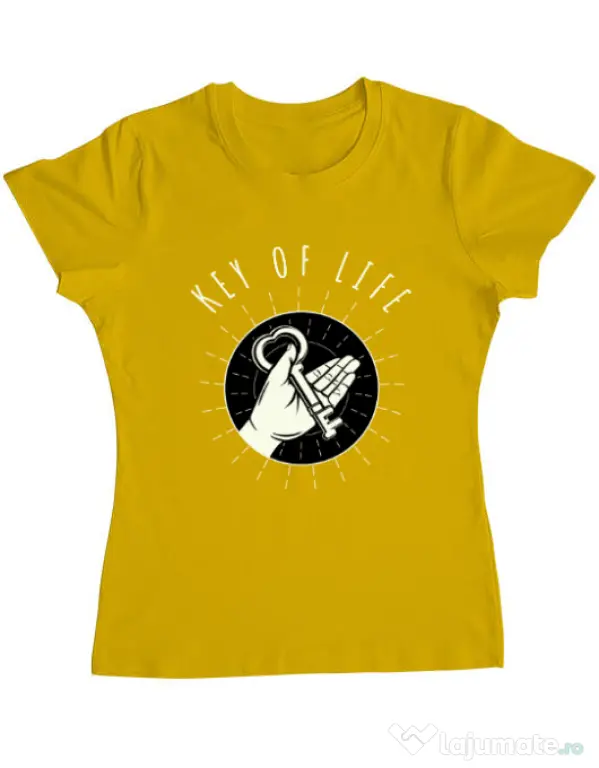 Tricou ADLER dama Key Of Life Galben