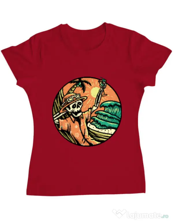 Tricou ADLER dama Have a Nice Day Rosu