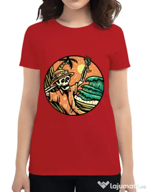 Tricou ADLER dama Have a Nice Day Rosu
