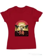 Tricou ADLER dama Welcome to My Paradise Rosu