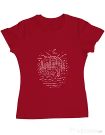 Tricou ADLER dama The Great Outdoors Rosu