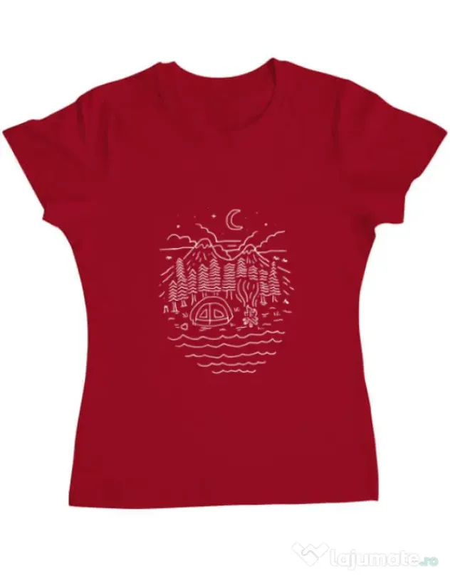Tricou ADLER dama The Great Outdoors Rosu
