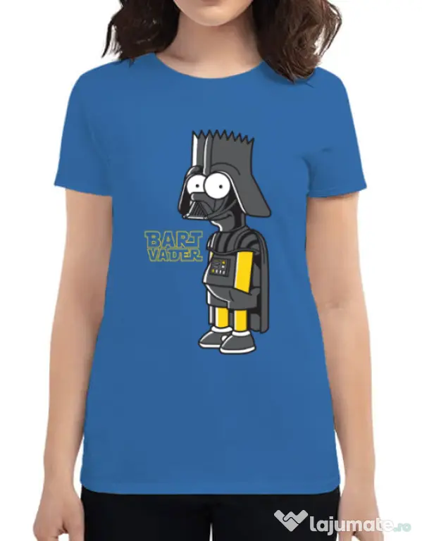 Tricou ADLER dama Bart Vader Albastru azuriu