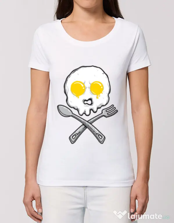 Tricou STANLEY STELLA dama Eggskull Alb