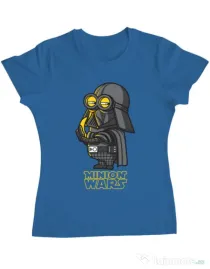 Tricou ADLER dama Minion Wars Albastru azuriu