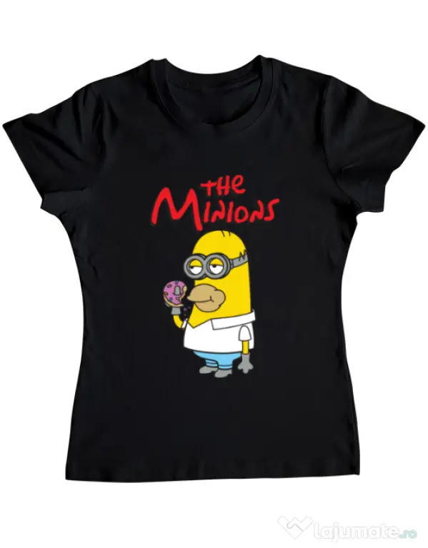 Tricou ADLER dama The Minions Negru