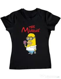Tricou ADLER dama The Minions Negru