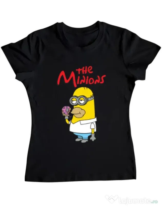 Tricou ADLER dama The Minions Negru