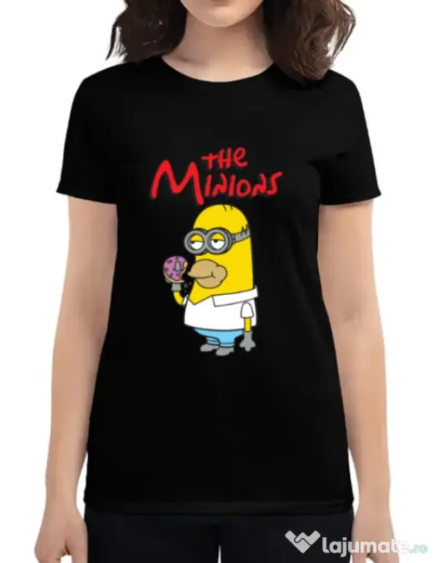 Tricou ADLER dama The Minions Negru