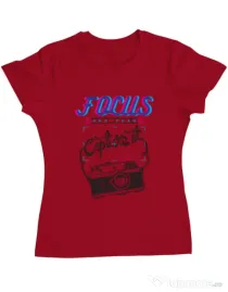 Tricou ADLER dama Focus and than Capture it Rosu