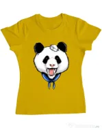 Tricou ADLER dama Panda Sailor Galben