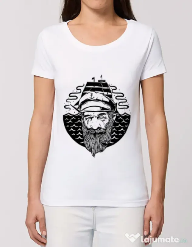 Tricou STANLEY STELLA dama Old Helmsman Alb