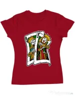 Tricou ADLER dama CARD Rosu