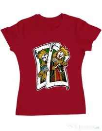 Tricou ADLER dama CARD Rosu