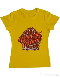 Tricou ADLER dama Drawing Pencil Galben
