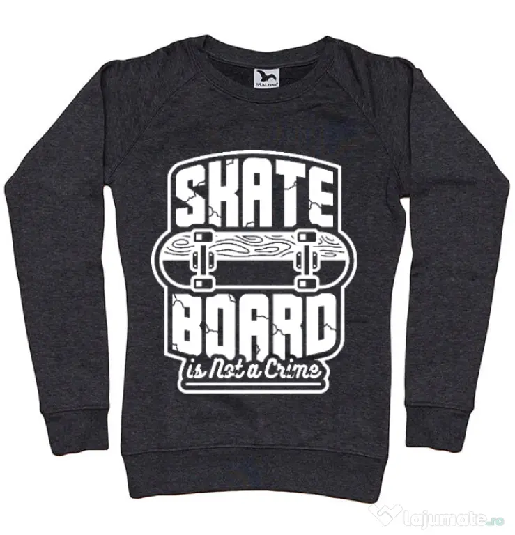 Bluza ADLER dama Skate Board Negru melanj
