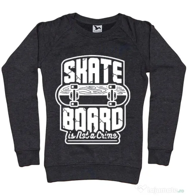 Bluza ADLER dama Skate Board Negru melanj