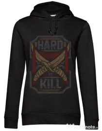 Hoodie dama cu gluga Hard To Kill Negru