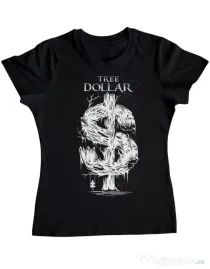 Tricou ADLER dama Tree Dollar Negru