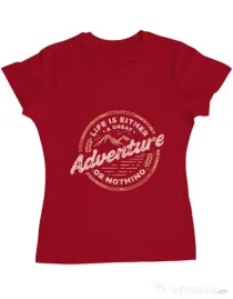 Tricou ADLER dama Adventure or nothing Rosu