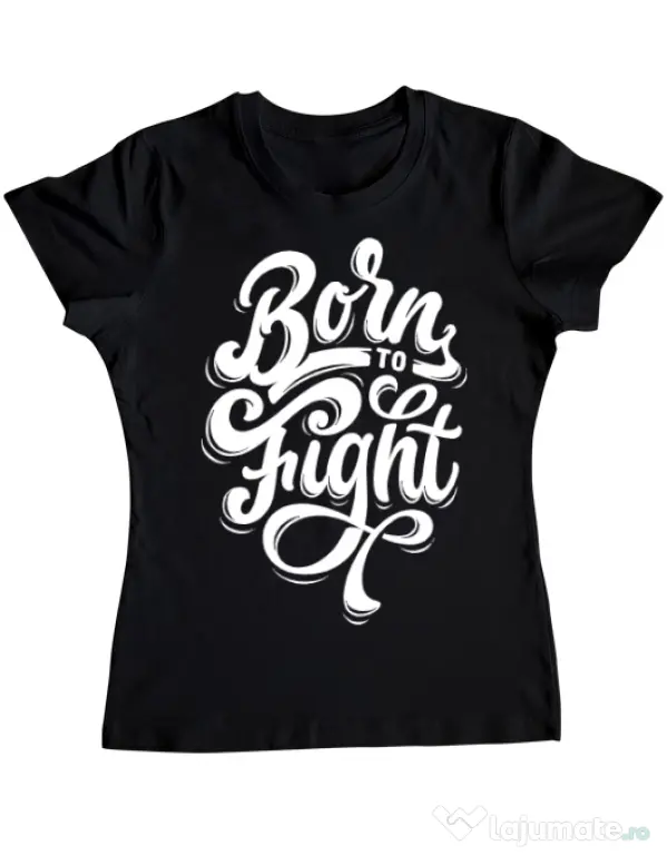 Tricou ADLER dama Born To Fight Negru