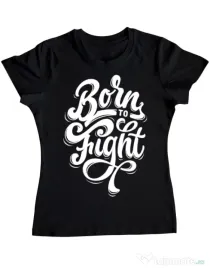 Tricou ADLER dama Born To Fight Negru
