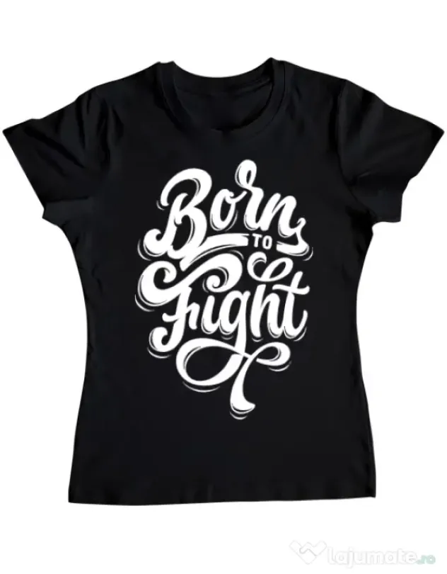 Tricou ADLER dama Born To Fight Negru