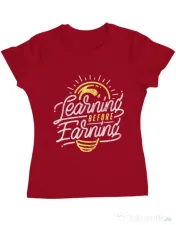 Tricou ADLER dama Learning Before Earning Rosu