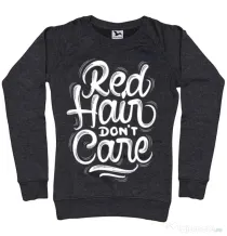 Bluza ADLER dama Red Hair Dont Care Negru melanj