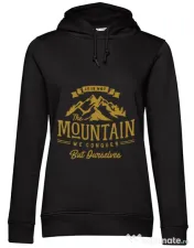 Hoodie dama cu gluga Its not the mountain we conquer Negru 
