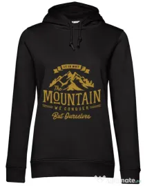 Hoodie dama cu gluga Its not the mountain we conquer Negru