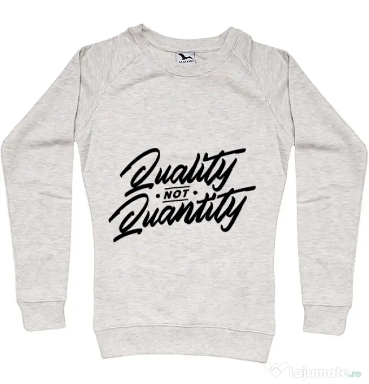 Bluza ADLER dama Quality not quantity Migdala melanj