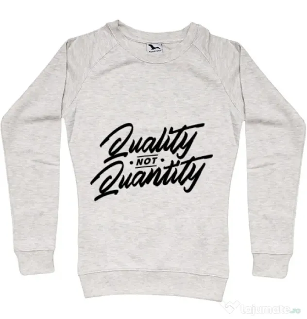 Bluza ADLER dama Quality not quantity Migdala melanj