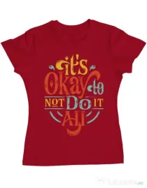 Tricou ADLER dama Its ok Rosu