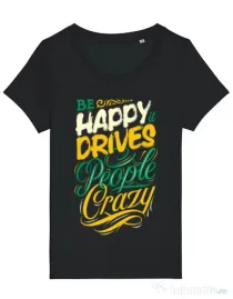 Tricou STANLEY STELLA dama Be happy Negru