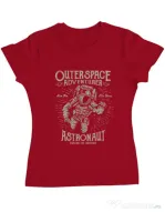 Tricou ADLER dama Astronaut Rosu