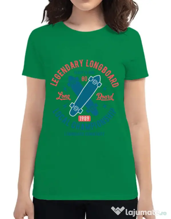 Tricou ADLER dama Legendary Longboard Verde mediu