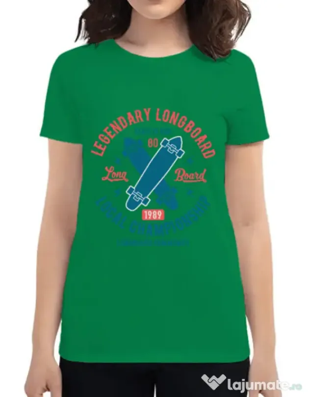 Tricou ADLER dama Legendary Longboard Verde mediu