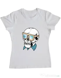 Tricou ADLER dama Skull Holiday Alb