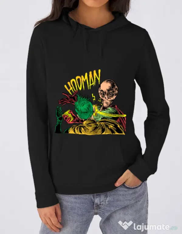 Hoodie dama cu gluga Hooman Negru