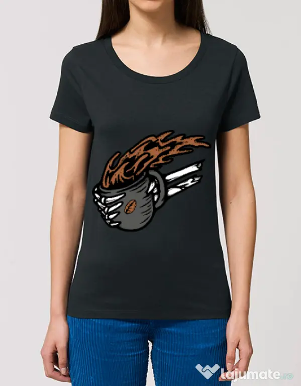 Tricou STANLEY STELLA dama Coffee First Negru