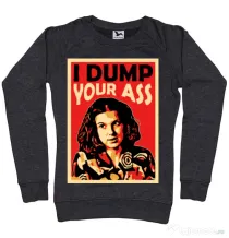 Bluza ADLER dama I dump your ass Negru melanj