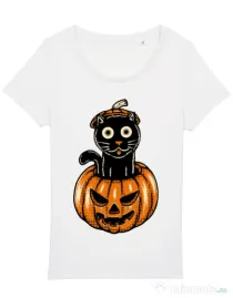 Tricou STANLEY STELLA dama Pumpcat Alb