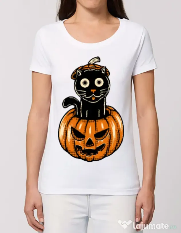 Tricou STANLEY STELLA dama Pumpcat Alb